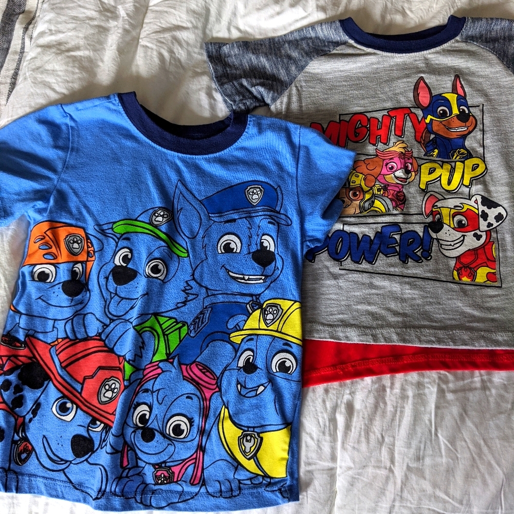 Two Paw Patrol T-Shirts Size 5T